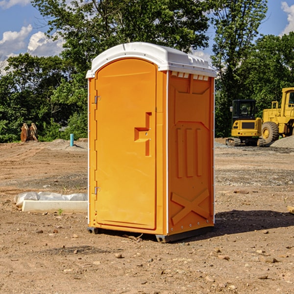 do you offer hand sanitizer dispensers inside the portable restrooms in Jacksons Gap Alabama